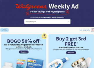 Walgreens Weekly Ad Nov 06 – Nov 12, 2022
