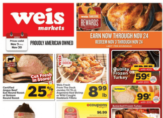 Weis Markets Monthly Sale Nov 03 – Nov 30, 2022