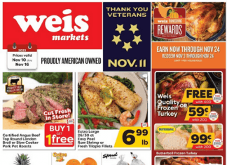 Weis Markets Weekly Sale Nov 10 – Nov 16, 2022