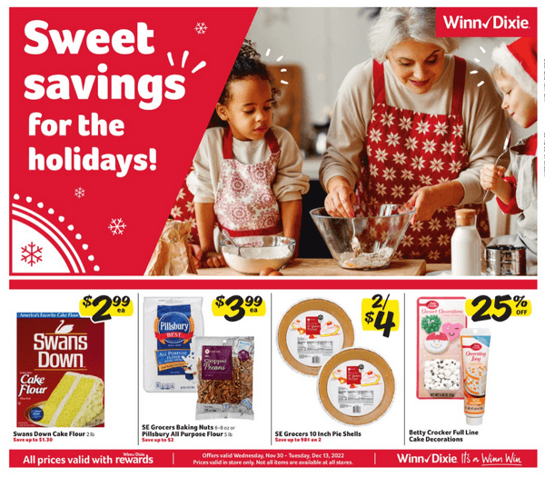 WinnDixie Holiday Ad Nov 30 Dec 13, 2022