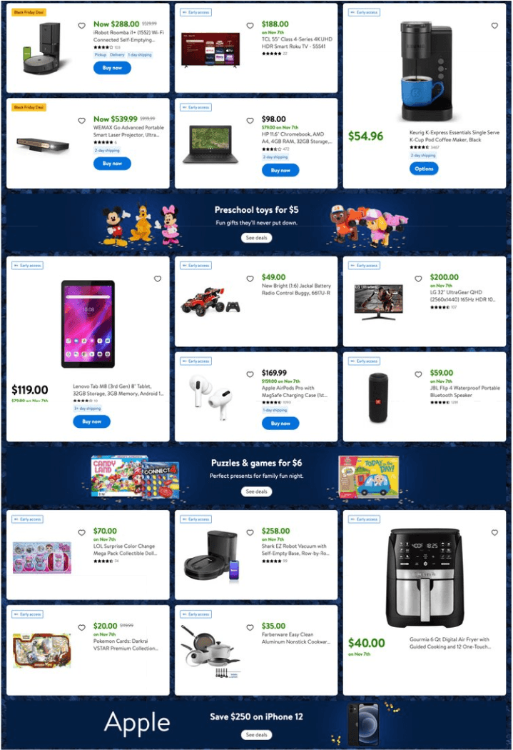 Walmart Black Friday Sale Nov 07 Nov 13, 2022