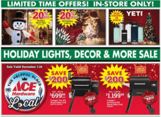ACE Hardware Holiday Ad Dec 01 – Dec 24, 2022 (Christmas Promotion Included)