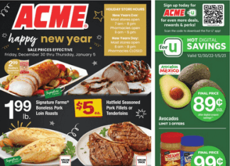 ACME Weekly Flyer Dec 30 – Jan 05, 2023 (New Year Promotion Included)
