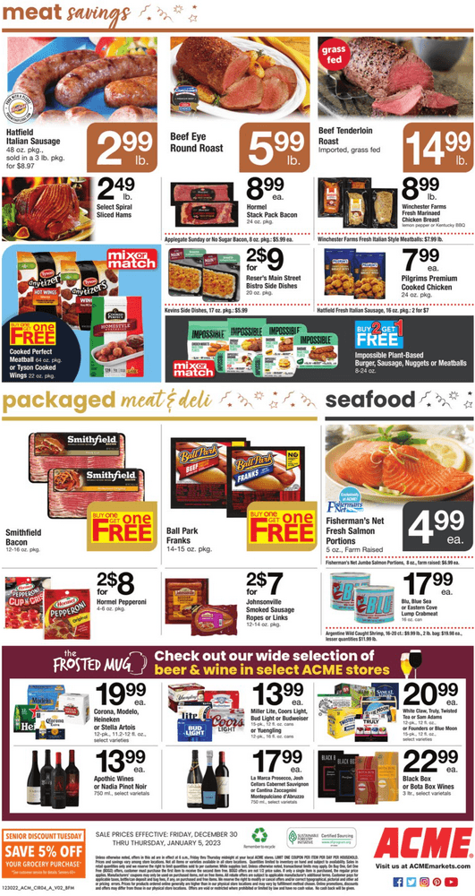 ACME Weekly Flyer Dec 30 Jan 05, 2023 (New Year Promotion Included)