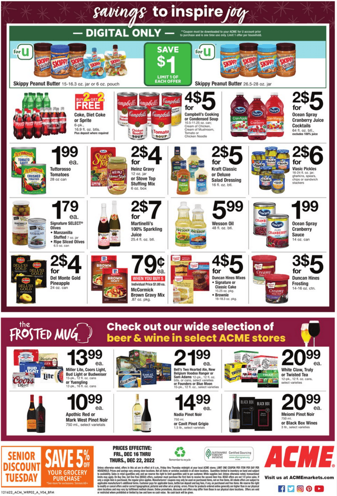 ACME Weekly Flyer Dec 16 Dec 22, 2022