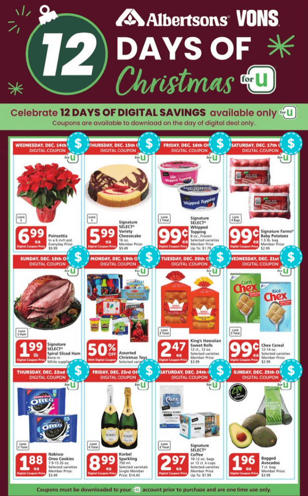 Albertsons Christmas Ad Dec 14 Dec 25, 2022