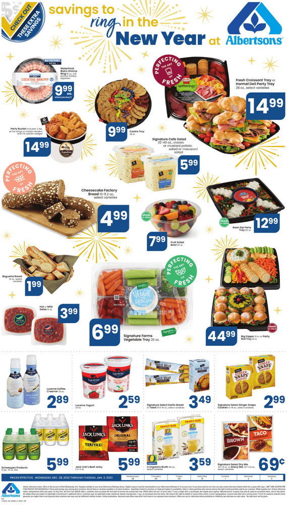 Albertsons New Year Bonus Savings Ad Dec 28, 2022 Jan 03, 2023