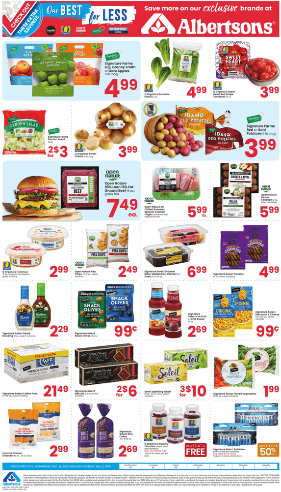Albertsons New Year Bonus Savings Ad Dec 28, 2022 Jan 03, 2023