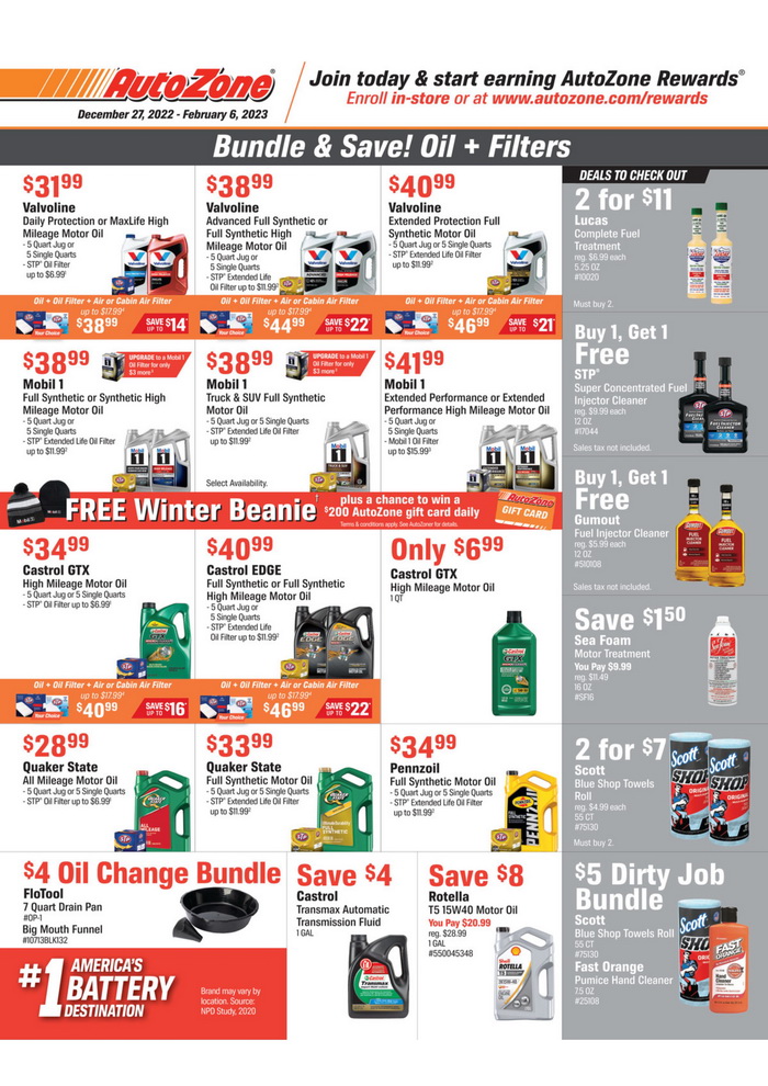 AutoZone Monthly Ad Dec 27, 2022 Feb 06, 2023