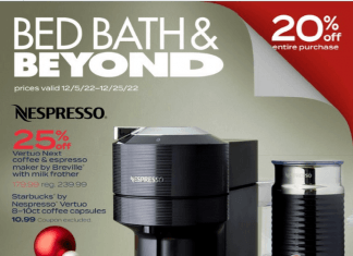 Bed Bath & Beyond Ad Dec 05 – Dec 25, 2022