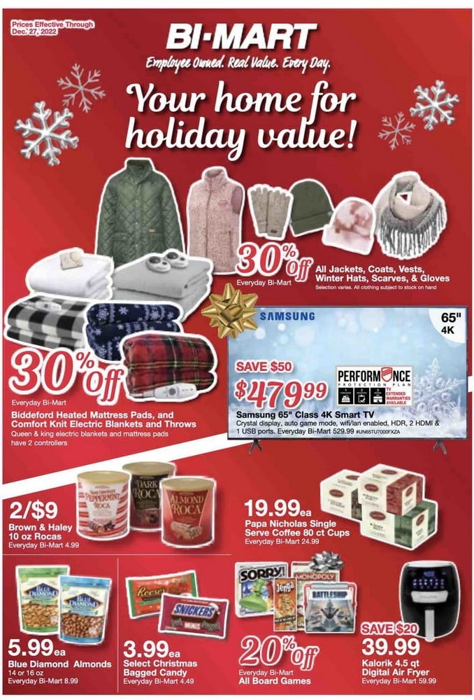 BiMart Holiday Ad Dec 12 Dec 27, 2022