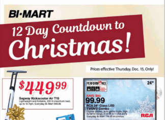 Bi-Mart 12-Day Count Down to Christmas Ad Dec 15, 2022