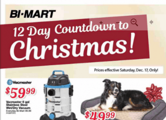 Bi Mart 12-Day Count Down to Christmas Ad Dec 17, 2022