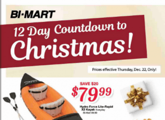 Bi Mart 12-Day Count Down to Christmas Ad Dec 22, 2022