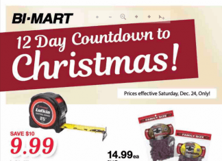 Bi Mart 12-Day Count Down to Christmas Ad Dec 24, 2022