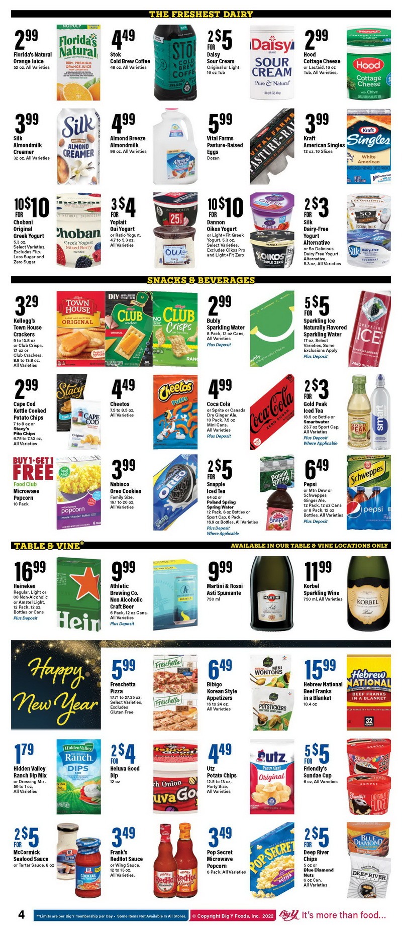 Big Y Weekly Ad Dec 29, 2022 Jan 04, 2023 (New Year Promotion Included)