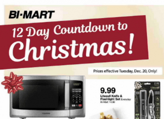 Bi Mart 12-Day Count Down to Christmas Ad Dec 20, 2022