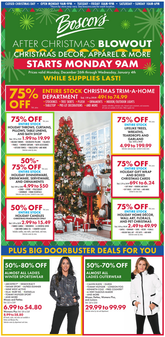 Boscov's After Christmas Ad Dec 26 Jan 04, 2023
