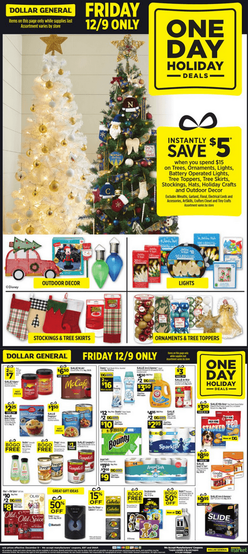 Dollar General OneDay Ad Dec 09 Dec 09, 2022