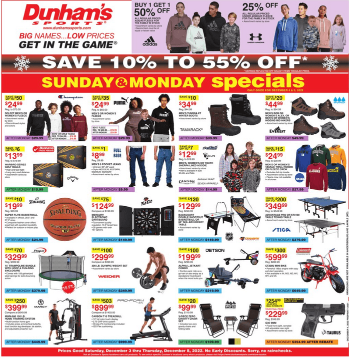 Dunham's Sports Weekly Ad Dec 03 – Dec 08, 2022