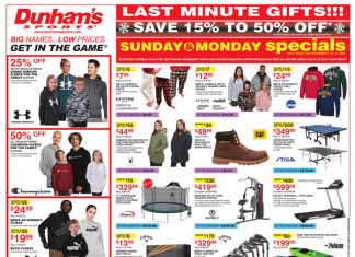 Dunham’s Sports Weekly Ad Dec 10 – Dec 15, 2022