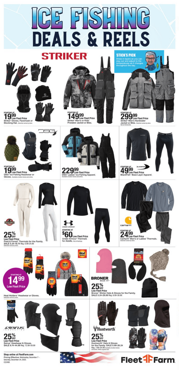 Fleet Farm Ice Fishing Event Ad Dec 07 Dec 24, 2022