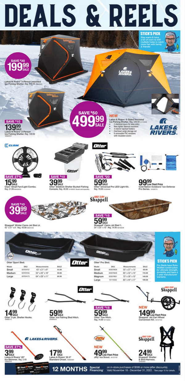 Fleet Farm Ice Fishing Event Ad Dec 07 Dec 24, 2022