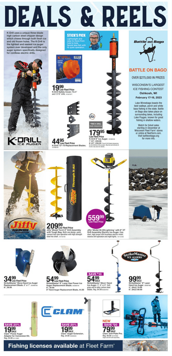 Fleet Farm Ice Fishing Event Ad Dec 07 Dec 24, 2022