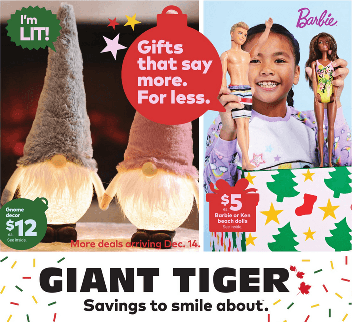 Giant Tiger Holiday Gift Ad Dec 04 Dec 20, 2022