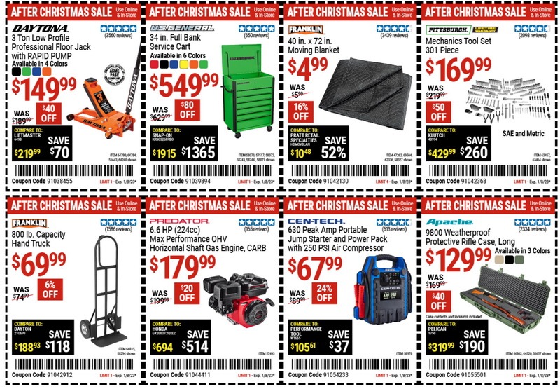 Harbor Freight After Christmas Coupon Ad Dec 27, 2022 Jan 08, 2023