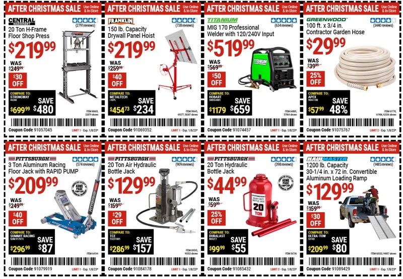 Harbor Freight After Christmas Coupon Ad Dec 27, 2022 Jan 08, 2023