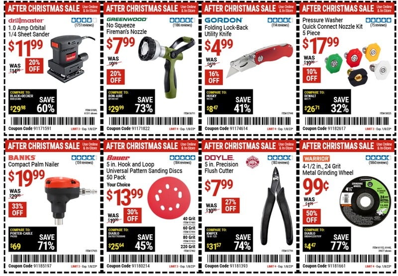 Harbor Freight After Christmas Coupon Ad Dec 27, 2022 Jan 08, 2023