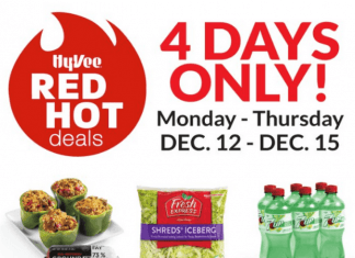 Hy-Vee Red Hot Deals 4-Day Sale Dec 12 – Dec 15, 2022