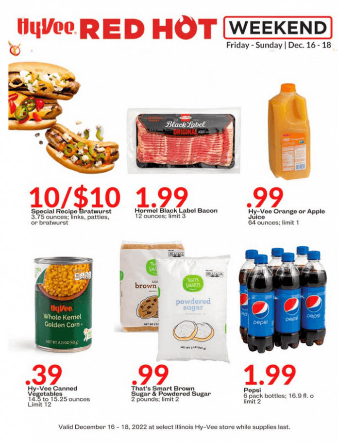 HyVee Weekend Ad Dec 16 Dec 18, 2022