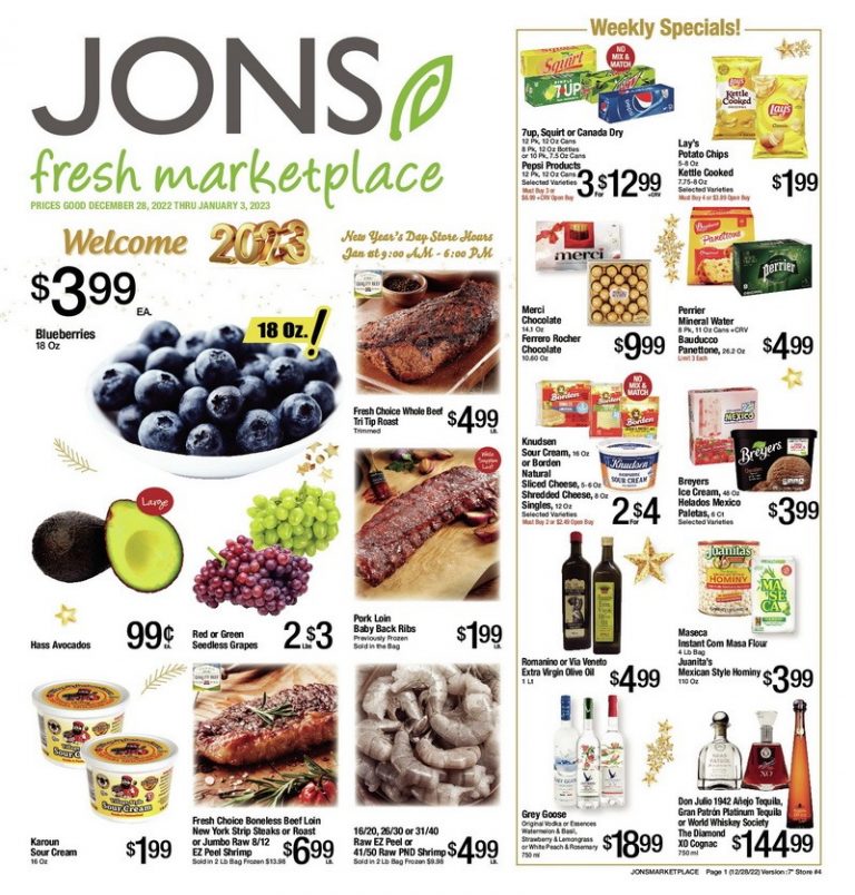 Jons Weekly Ad Dec 28, 2022 Jan 03, 2023 (New Year Promotion Included)