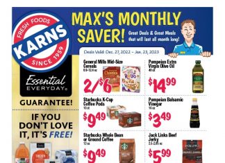 Karns Quality Foods Monthly Ad Dec 27 – Jan 23, 2023