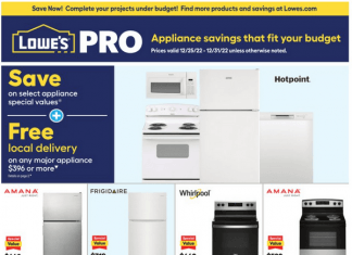 Lowe’s Weekly Pro Ad Dec 25 – Dec 31, 2022