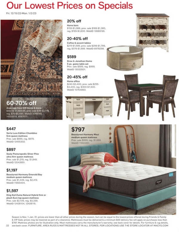 Macy's Holiday Sale Dec 16 Dec 18, 2022