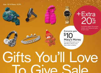 Macy’s December Gift Sale Dec 11 – Dec 15, 2022