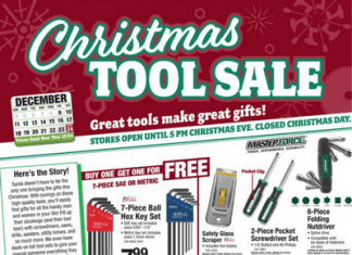 Menards Christmas Tool Sale Dec 09 – Dec 24, 2022