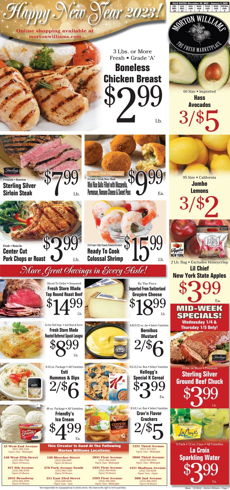 Morton Williams Weekly Ad Dec 30, 2022 Jan 05, 2023