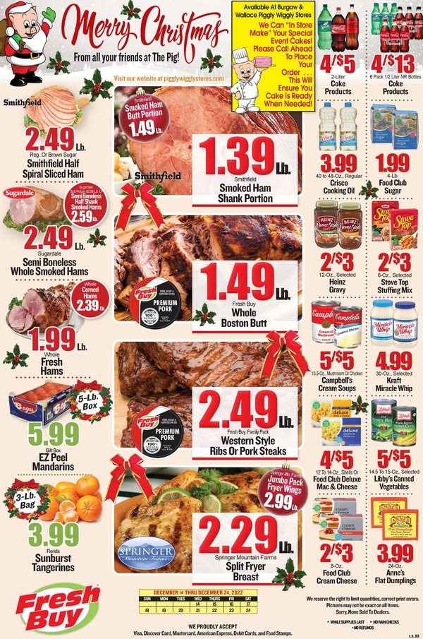 Piggly Wiggly Weekly Ad Dec 14 Dec 24, 2022 (Christmas Sale Included)
