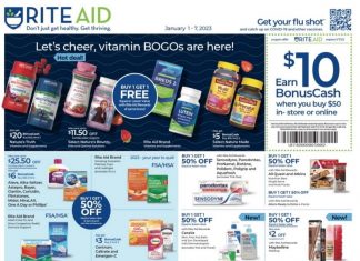 Rite Aid Weekly Ad Jan 01 – Jan 07, 2023 (New Year Promotion Included)