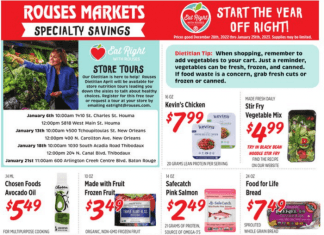 Rouses Specialty Savings Ad Dec 28, 2022 – Jan 25, 2023