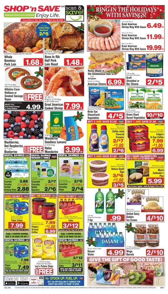 SHOP 'n SAVE Weekly Ad Dec 22 Dec 28, 2022