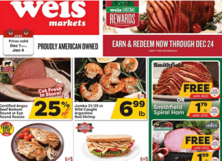 Weis Markets Ad Dec 01 – Jan 04, 2022