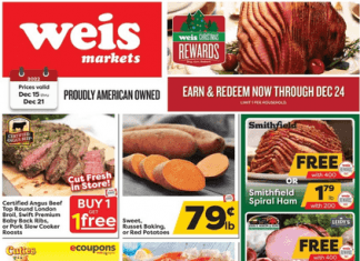 Weis Markets Weekly Ad Dec 15 – Dec 21, 2022 (Christmas Promotion Included)