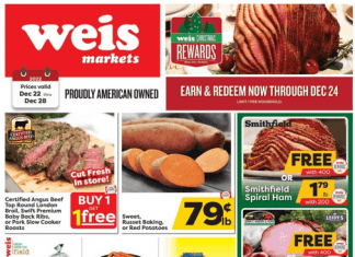 Weis Markets Weekly Sale Dec 22 – Dec 28, 2022 (Christmas Sale Included)