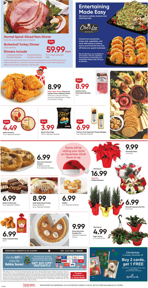 Stater Bros Weekly Ad Dec 14 Dec 20, 2022 (Christmas Promotion Included)