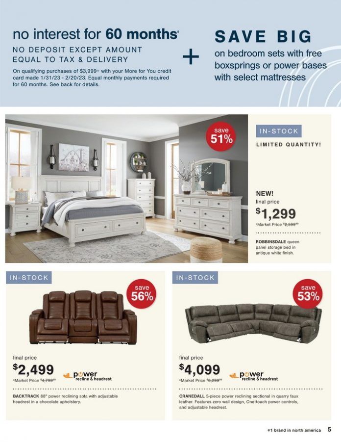 Ashley Furniture HomeStore Presidents' Day Ad Jan 31 Feb 20, 2023